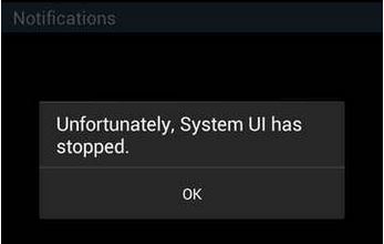 sistem ui telah berhenti