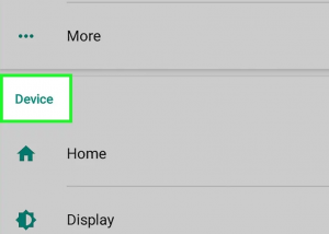 gulir ke menu device